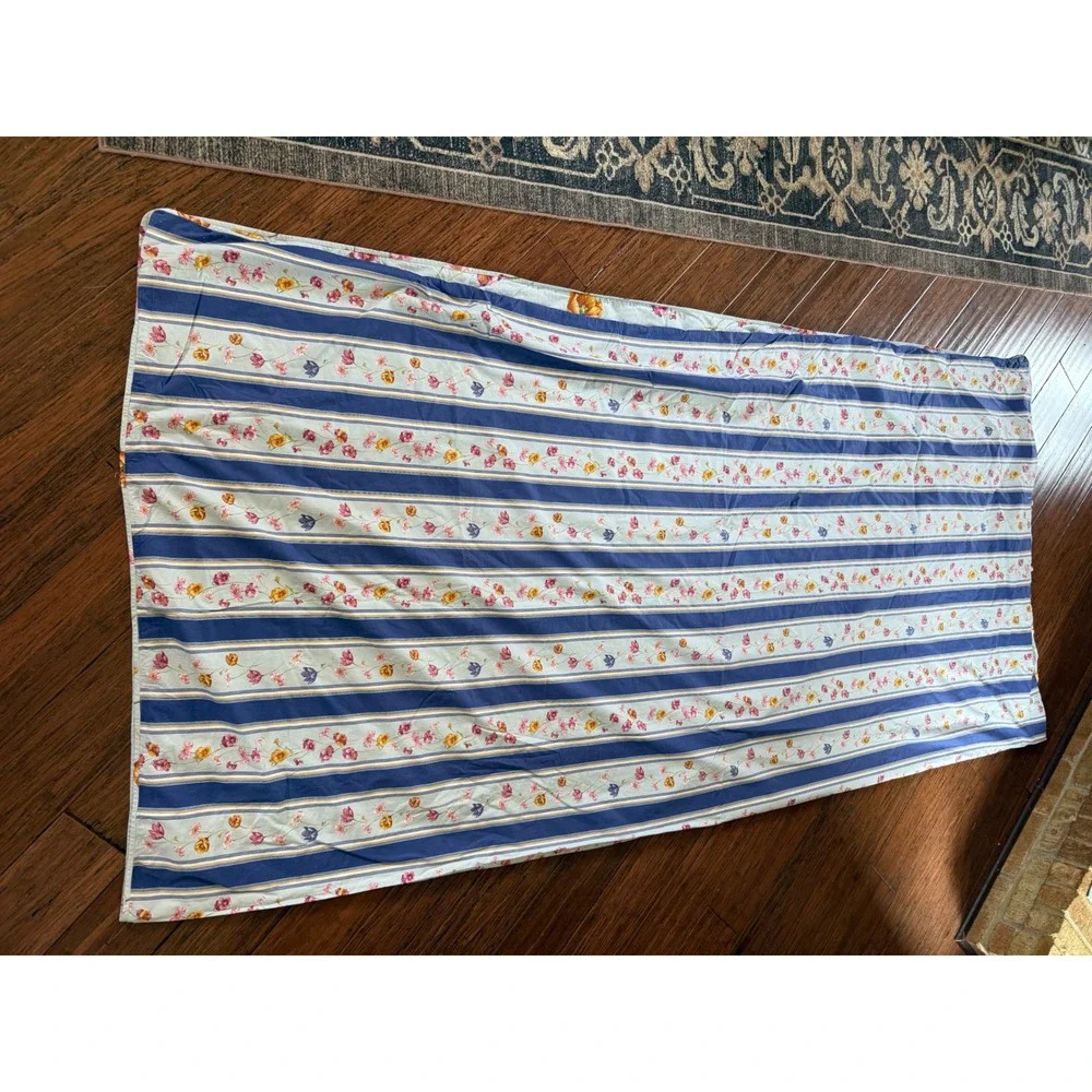Cottimaryanne Italian Floral Striped Reversible Duvet Cover  Cottagecore Full